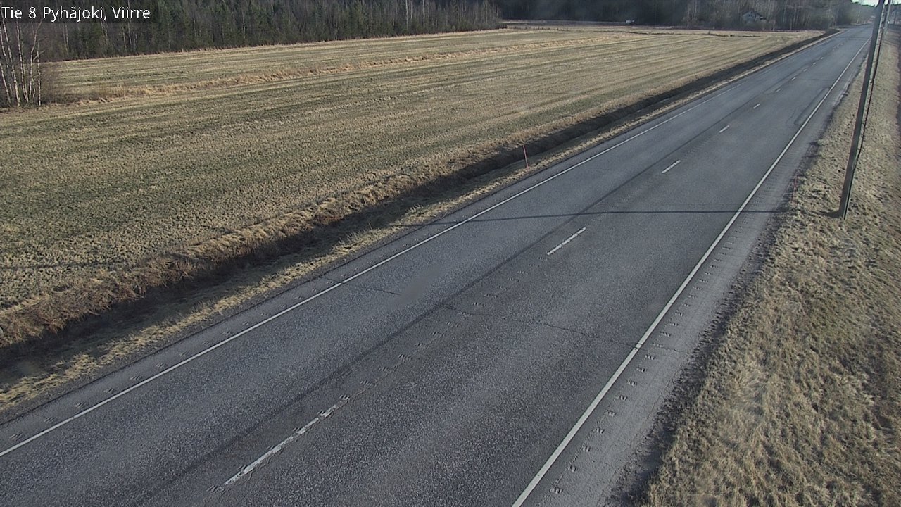 Weather Camera Image Väg 8 Pyhäjoki, Viirre, Pyhäjoki, Pohjois-Pohjanmaa
