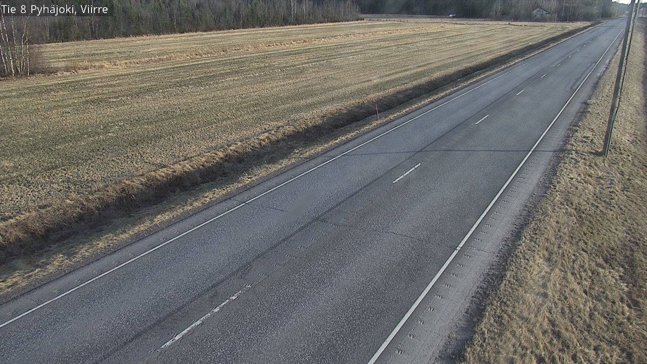 Weather Camera Image Väg 8 Pyhäjoki, Viirre, Pyhäjoki, Pohjois-Pohjanmaa