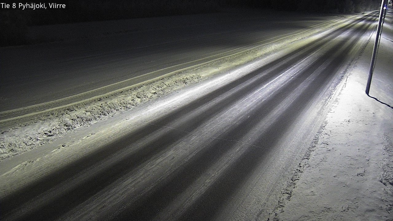 Weather Camera Image Road 8 Pyhäjoki, Viirre, Pyhäjoki, Pohjois-Pohjanmaa