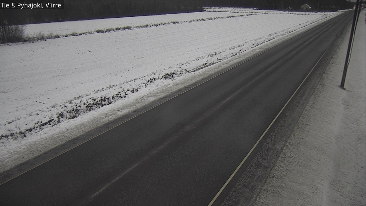 Weather Camera Image Väg 8 Pyhäjoki, Viirre, Pyhäjoki, Pohjois-Pohjanmaa