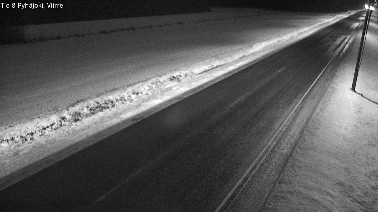 Weather Camera Image Väg 8 Pyhäjoki, Viirre, Pyhäjoki, Pohjois-Pohjanmaa