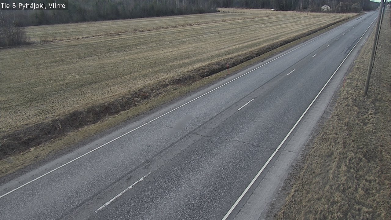 Weather Camera Image Väg 8 Pyhäjoki, Viirre, Pyhäjoki, Pohjois-Pohjanmaa
