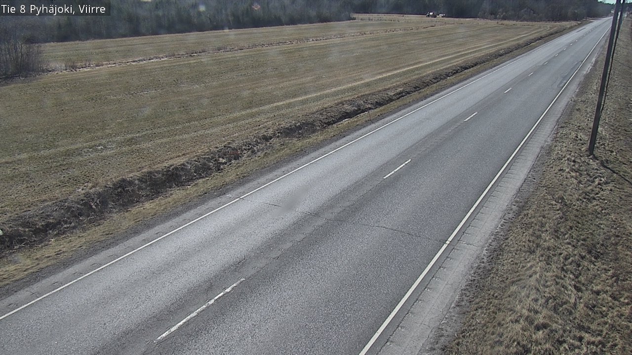 Weather Camera Image Väg 8 Pyhäjoki, Viirre, Pyhäjoki, Pohjois-Pohjanmaa