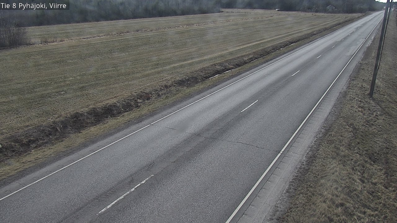 Weather Camera Image Väg 8 Pyhäjoki, Viirre, Pyhäjoki, Pohjois-Pohjanmaa