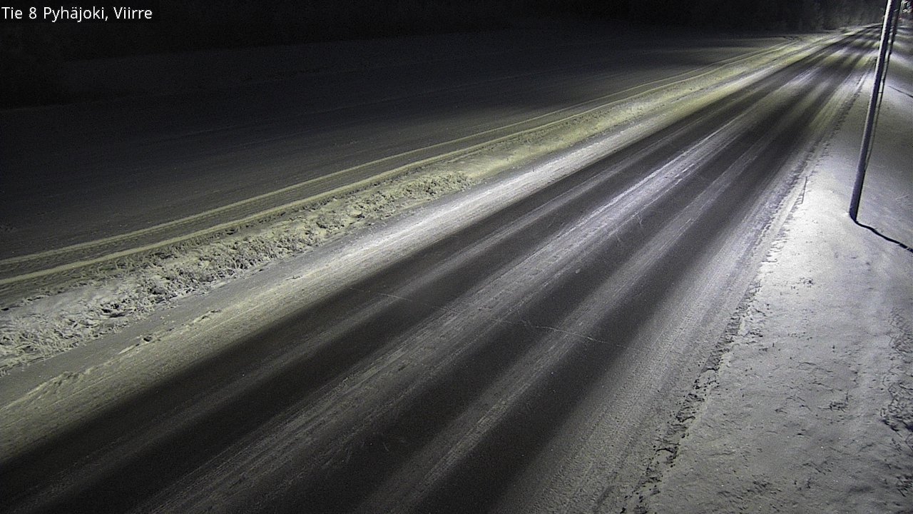 Weather Camera Image Road 8 Pyhäjoki, Viirre, Pyhäjoki, Pohjois-Pohjanmaa