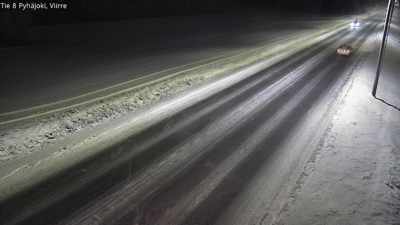 Weather Camera Image Road 8 Pyhäjoki, Viirre, Pyhäjoki, Pohjois-Pohjanmaa