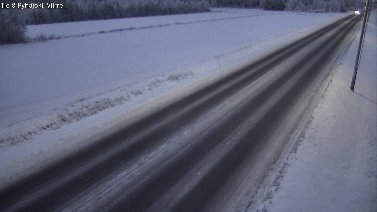 Weather Camera Image Road 8 Pyhäjoki, Viirre, Pyhäjoki, Pohjois-Pohjanmaa