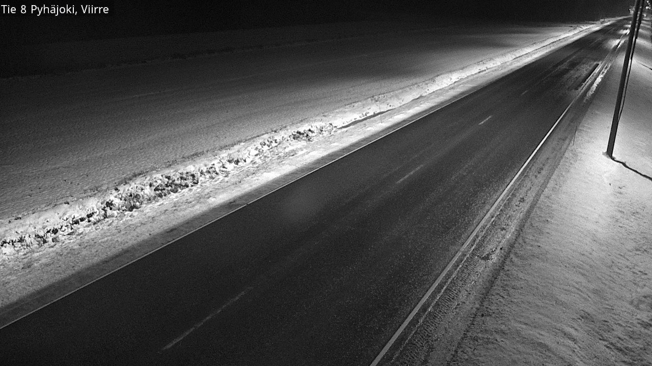 Weather Camera Image Väg 8 Pyhäjoki, Viirre, Pyhäjoki, Pohjois-Pohjanmaa