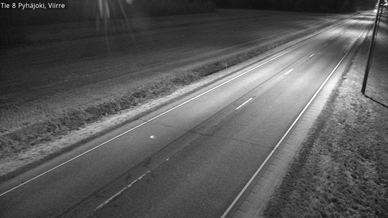 Weather Camera Image Väg 8 Pyhäjoki, Viirre, Pyhäjoki, Pohjois-Pohjanmaa