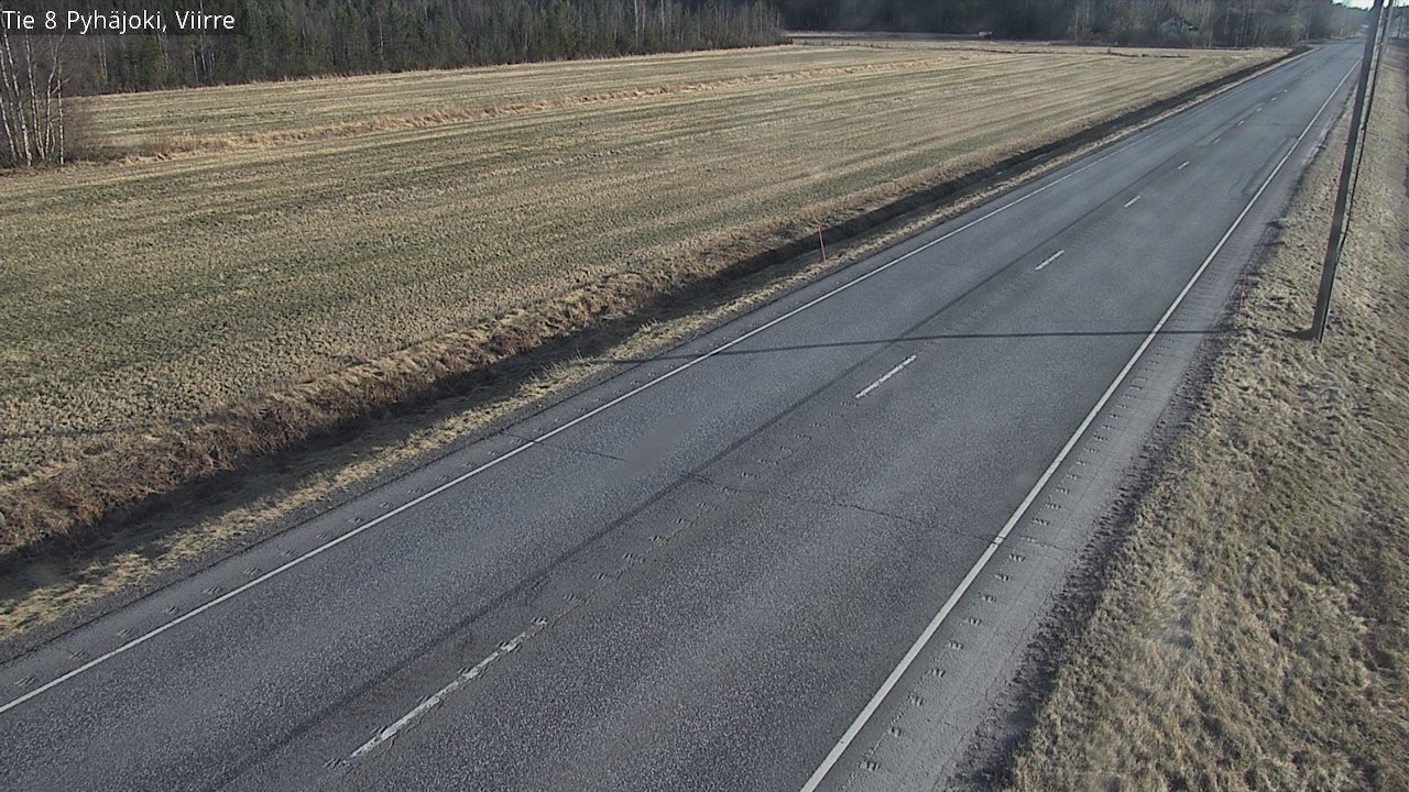 Weather Camera Image Väg 8 Pyhäjoki, Viirre, Pyhäjoki, Pohjois-Pohjanmaa