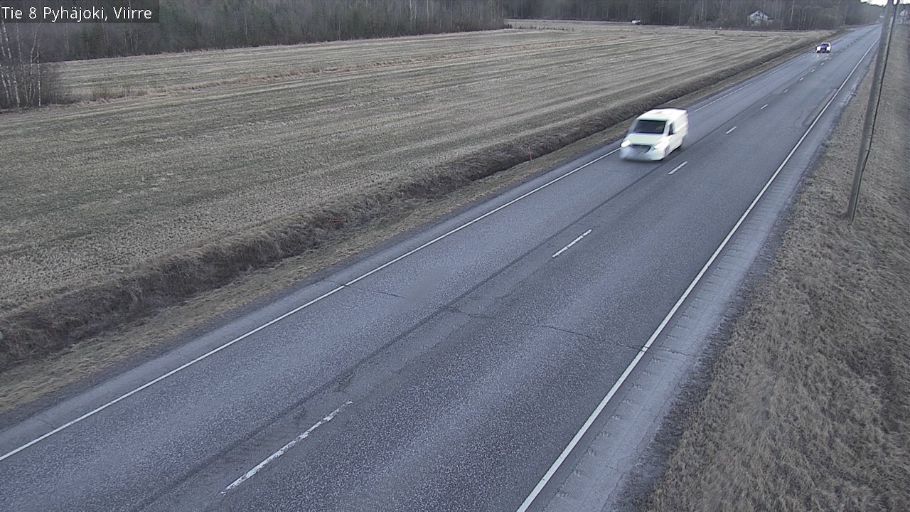Weather Camera Image Väg 8 Pyhäjoki, Viirre, Pyhäjoki, Pohjois-Pohjanmaa