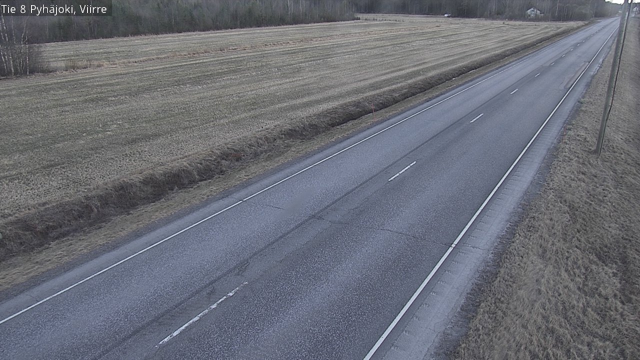 Weather Camera Image Väg 8 Pyhäjoki, Viirre, Pyhäjoki, Pohjois-Pohjanmaa