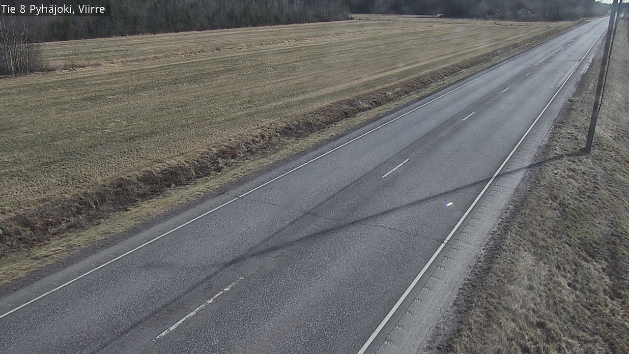 Weather Camera Image Väg 8 Pyhäjoki, Viirre, Pyhäjoki, Pohjois-Pohjanmaa