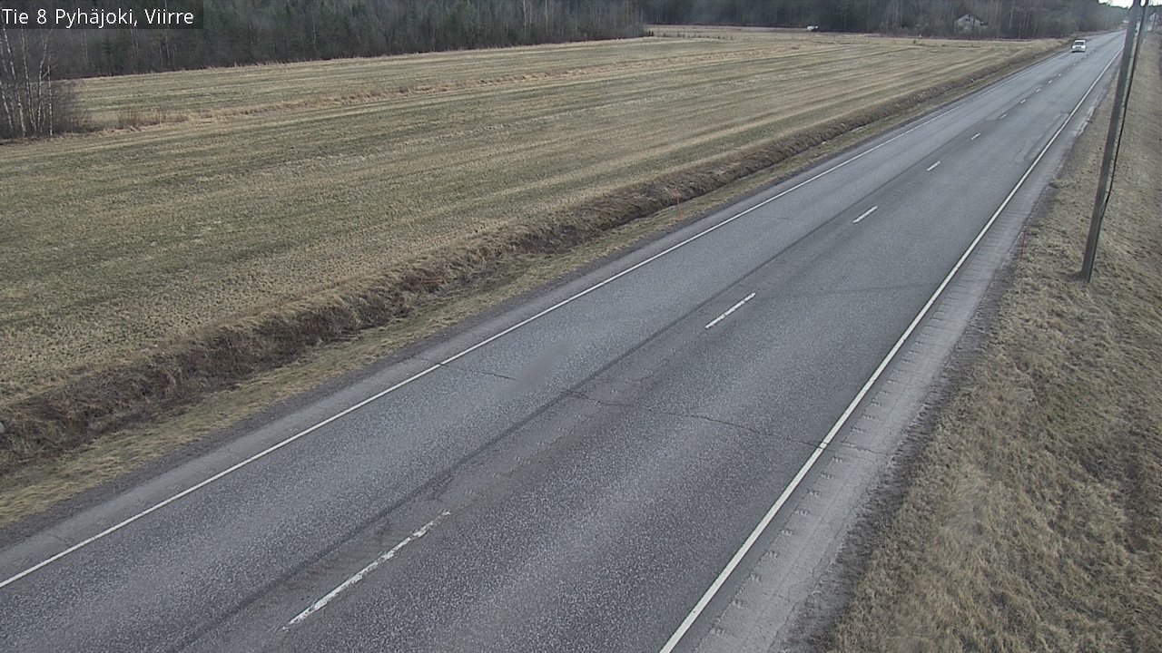 Weather Camera Image Väg 8 Pyhäjoki, Viirre, Pyhäjoki, Pohjois-Pohjanmaa