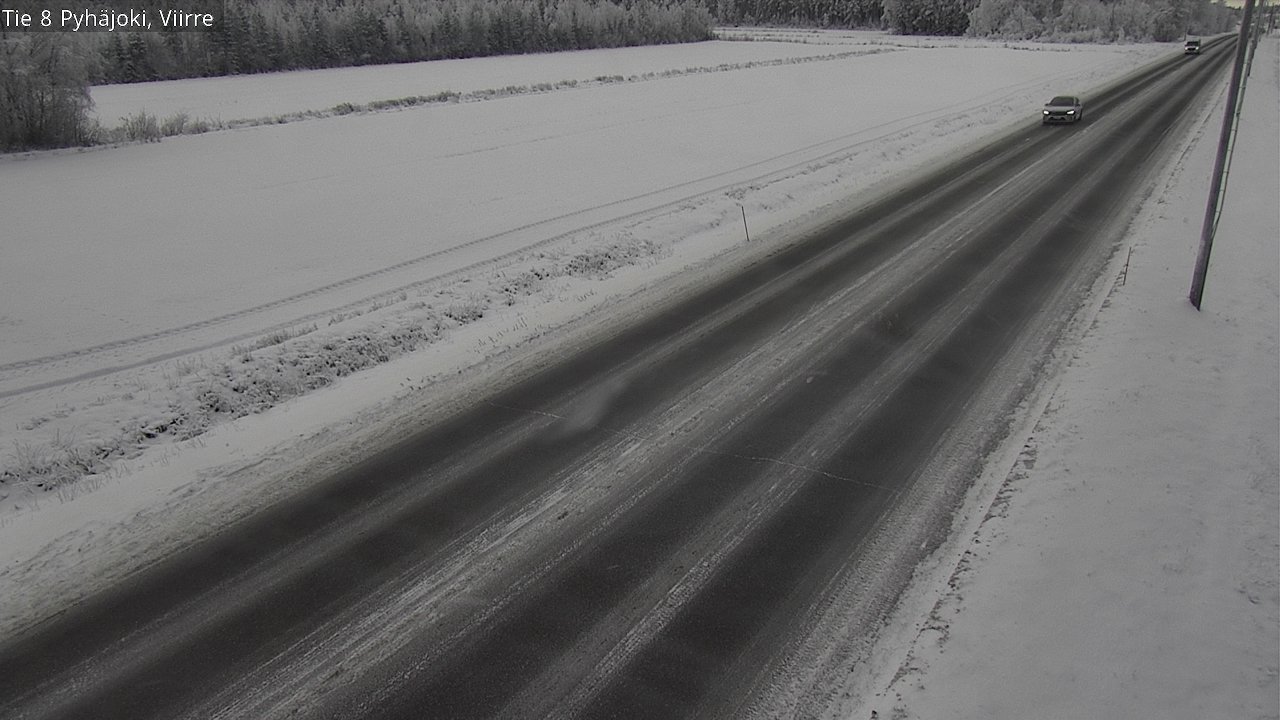 Weather Camera Image Road 8 Pyhäjoki, Viirre, Pyhäjoki, Pohjois-Pohjanmaa