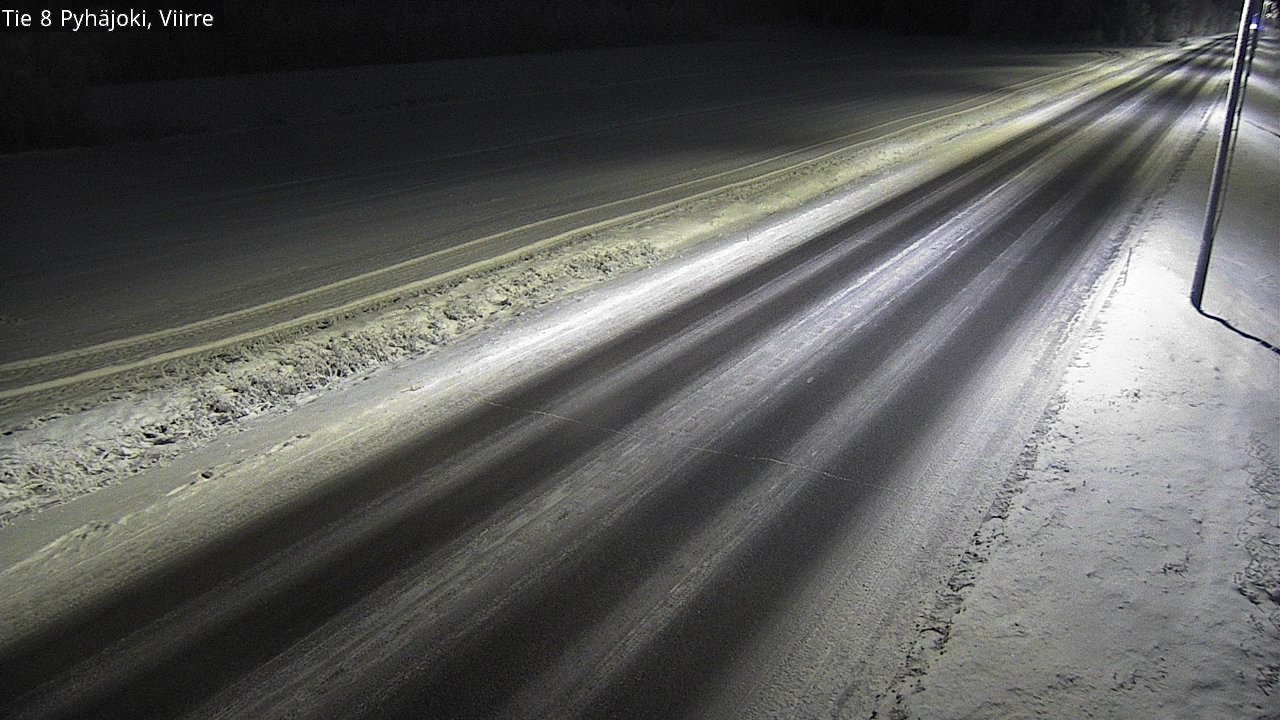 Weather Camera Image Road 8 Pyhäjoki, Viirre, Pyhäjoki, Pohjois-Pohjanmaa