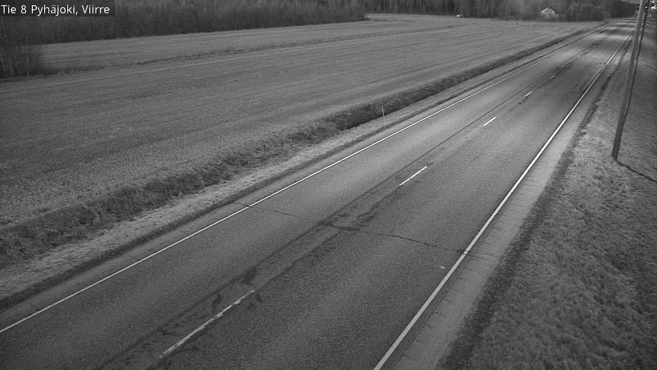 Weather Camera Image Väg 8 Pyhäjoki, Viirre, Pyhäjoki, Pohjois-Pohjanmaa