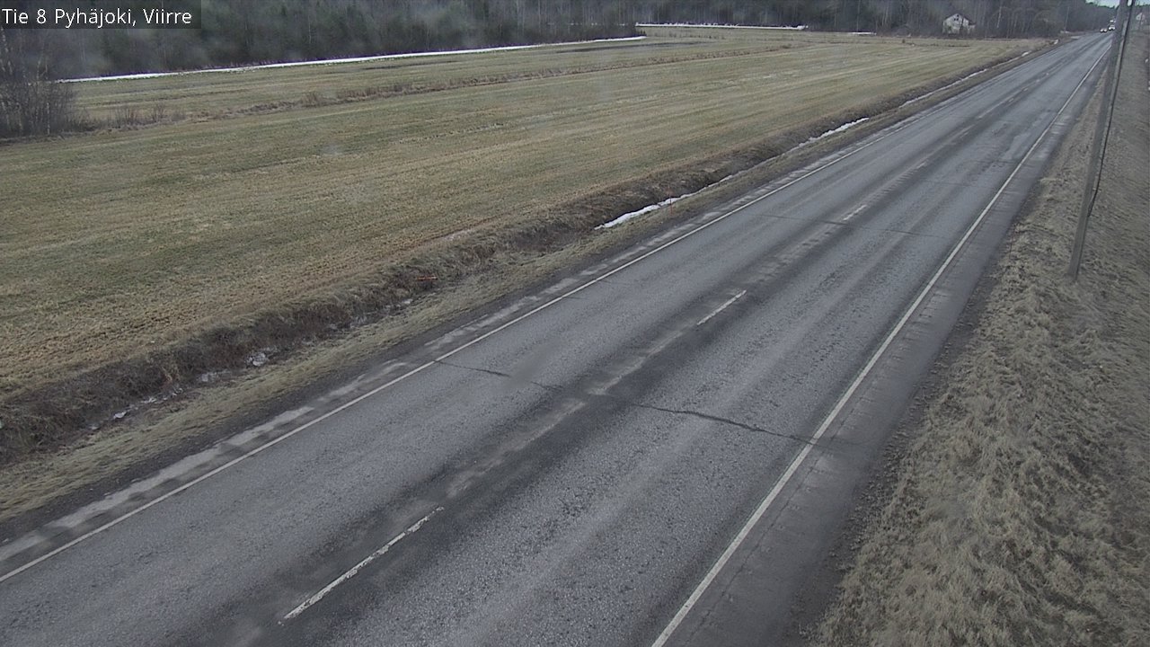 Weather Camera Image Road 8 Pyhäjoki, Viirre, Pyhäjoki, Pohjois-Pohjanmaa