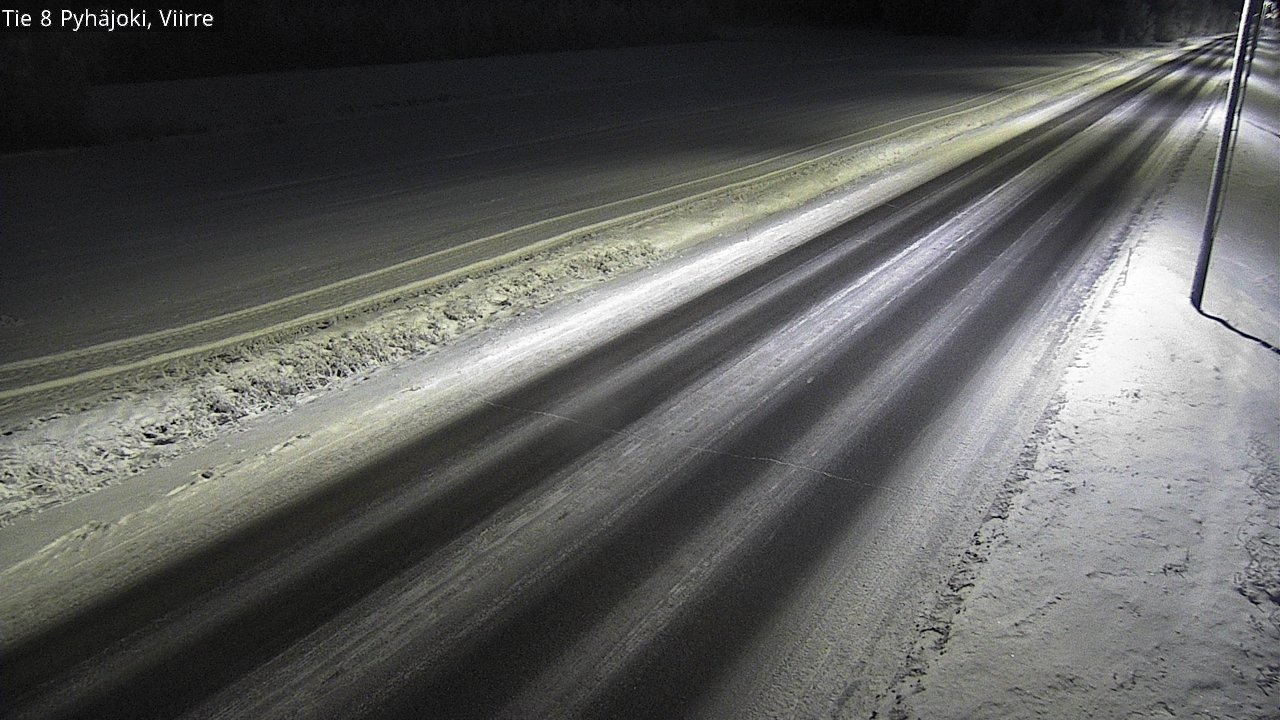 Weather Camera Image Road 8 Pyhäjoki, Viirre, Pyhäjoki, Pohjois-Pohjanmaa