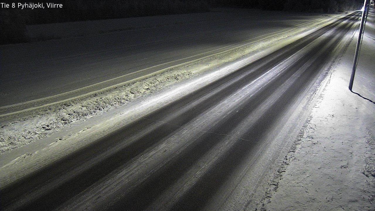 Weather Camera Image Road 8 Pyhäjoki, Viirre, Pyhäjoki, Pohjois-Pohjanmaa
