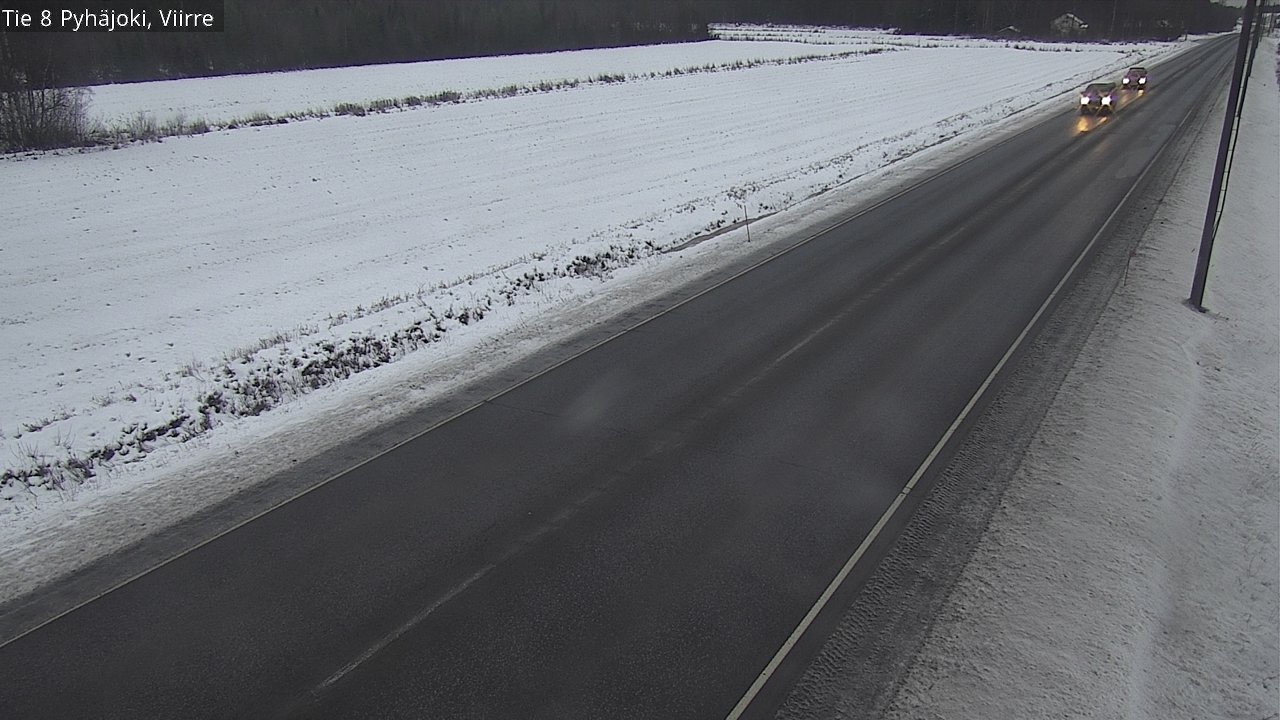 Weather Camera Image Väg 8 Pyhäjoki, Viirre, Pyhäjoki, Pohjois-Pohjanmaa