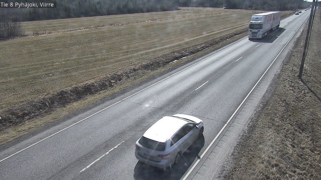 Weather Camera Image Väg 8 Pyhäjoki, Viirre, Pyhäjoki, Pohjois-Pohjanmaa
