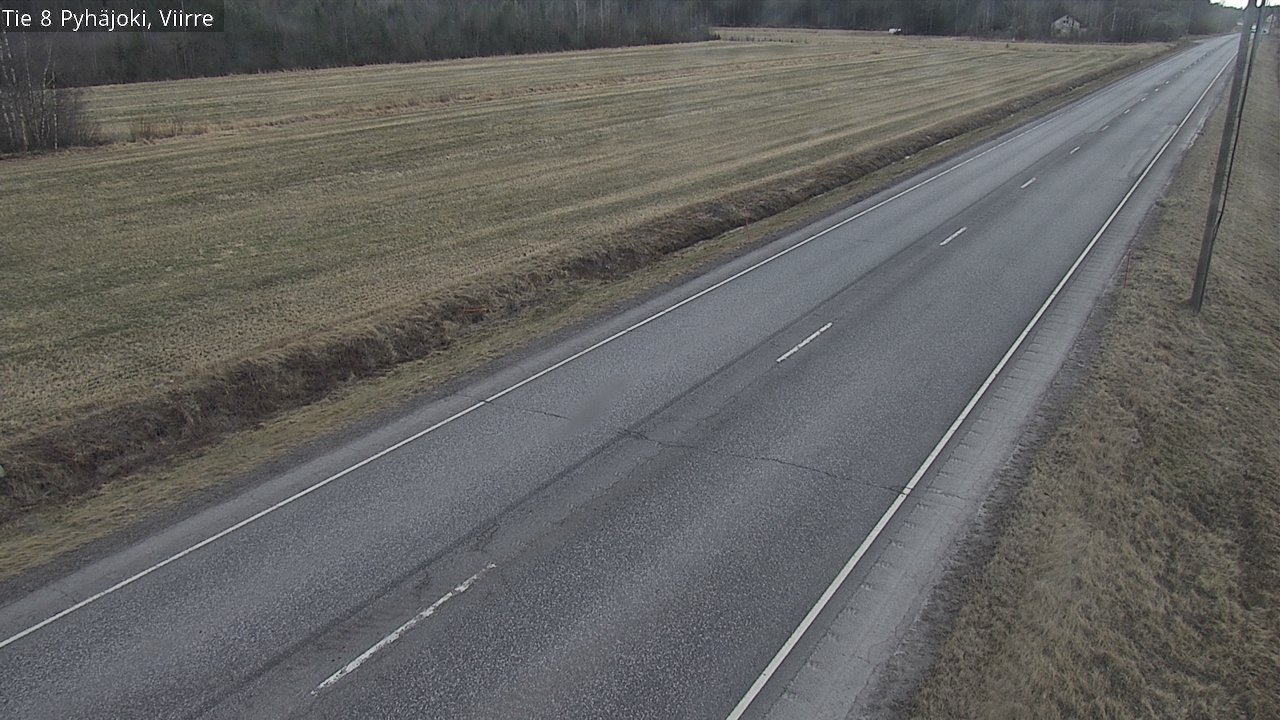 Weather Camera Image Väg 8 Pyhäjoki, Viirre, Pyhäjoki, Pohjois-Pohjanmaa