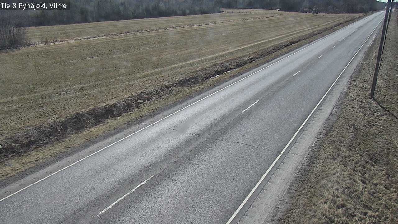 Weather Camera Image Väg 8 Pyhäjoki, Viirre, Pyhäjoki, Pohjois-Pohjanmaa