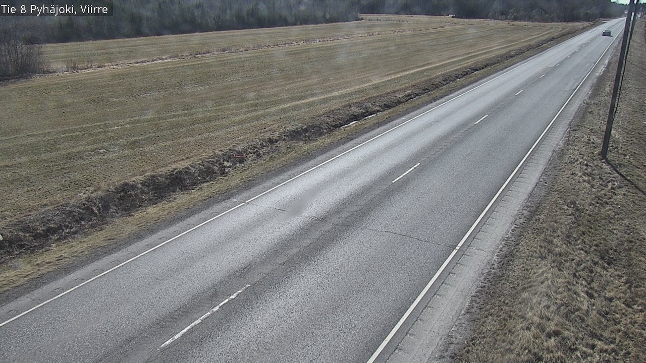 Weather Camera Image Väg 8 Pyhäjoki, Viirre, Pyhäjoki, Pohjois-Pohjanmaa