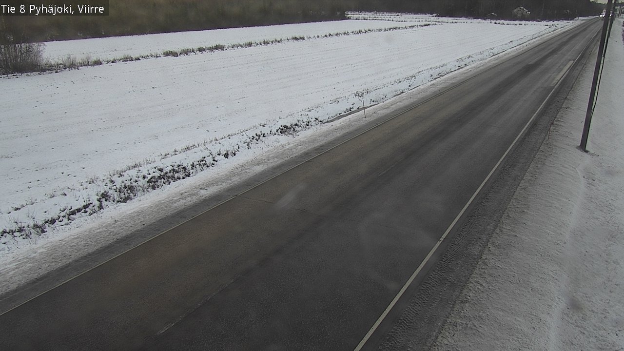 Weather Camera Image Väg 8 Pyhäjoki, Viirre, Pyhäjoki, Pohjois-Pohjanmaa