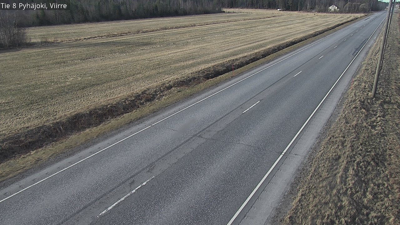 Weather Camera Image Väg 8 Pyhäjoki, Viirre, Pyhäjoki, Pohjois-Pohjanmaa