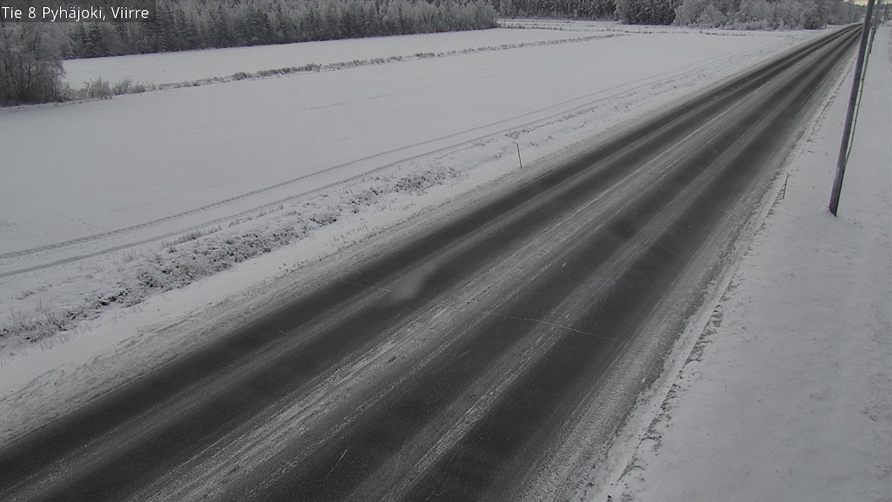 Weather Camera Image Road 8 Pyhäjoki, Viirre, Pyhäjoki, Pohjois-Pohjanmaa