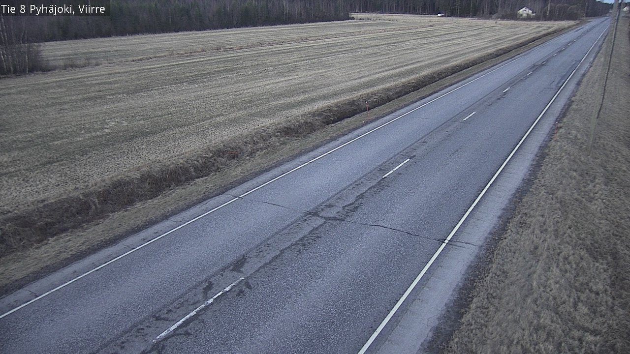 Weather Camera Image Väg 8 Pyhäjoki, Viirre, Pyhäjoki, Pohjois-Pohjanmaa