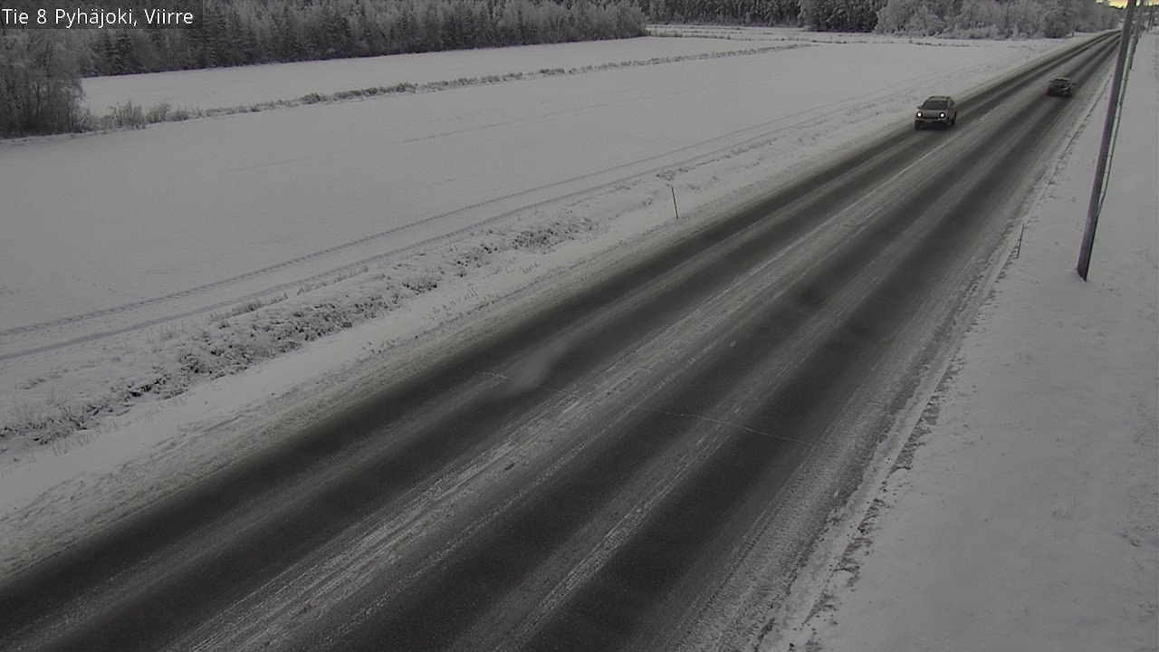 Weather Camera Image Road 8 Pyhäjoki, Viirre, Pyhäjoki, Pohjois-Pohjanmaa