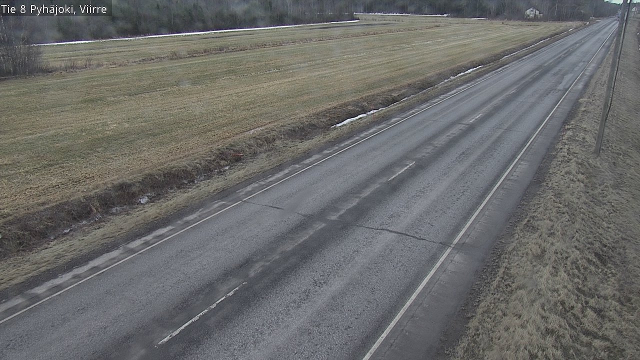Weather Camera Image Road 8 Pyhäjoki, Viirre, Pyhäjoki, Pohjois-Pohjanmaa