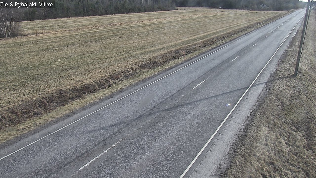 Weather Camera Image Väg 8 Pyhäjoki, Viirre, Pyhäjoki, Pohjois-Pohjanmaa