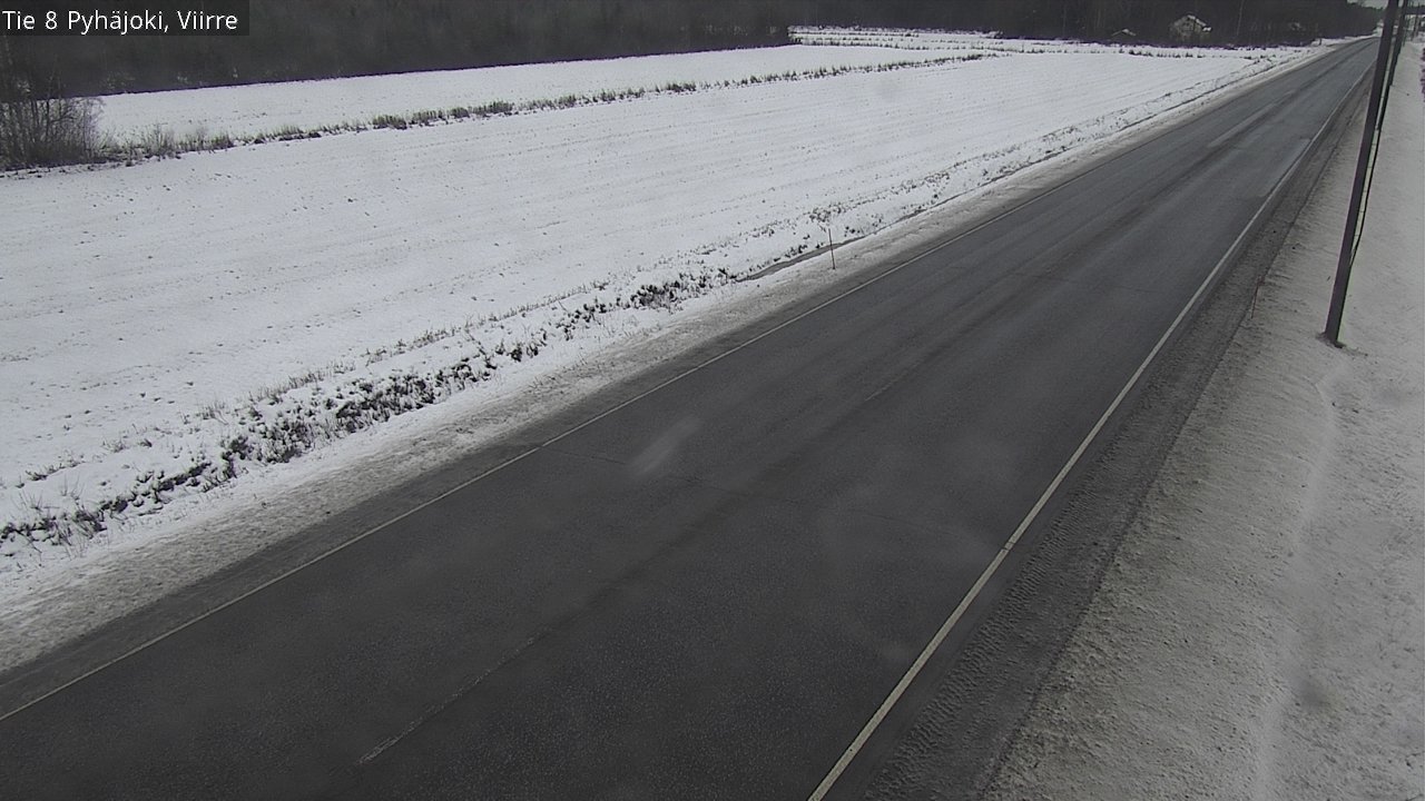 Weather Camera Image Väg 8 Pyhäjoki, Viirre, Pyhäjoki, Pohjois-Pohjanmaa