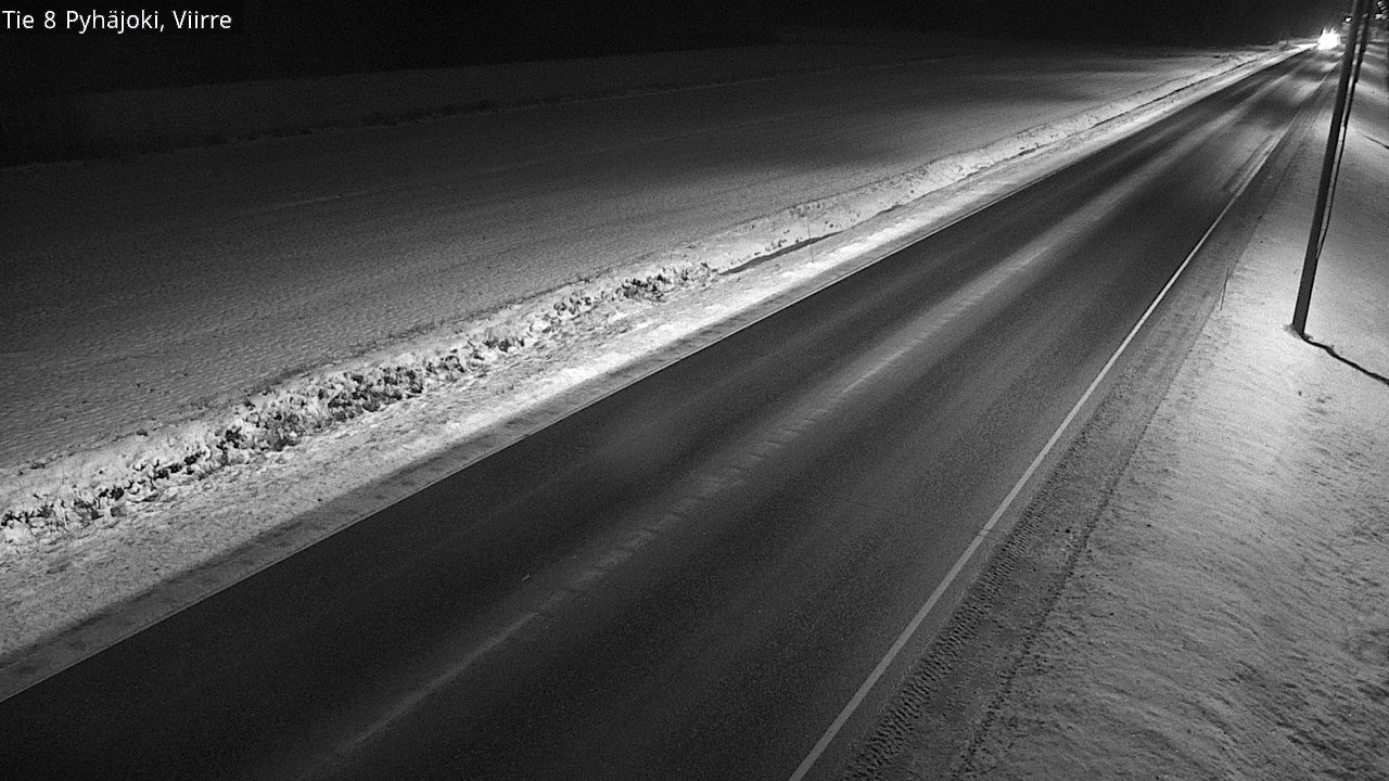 Weather Camera Image Väg 8 Pyhäjoki, Viirre, Pyhäjoki, Pohjois-Pohjanmaa