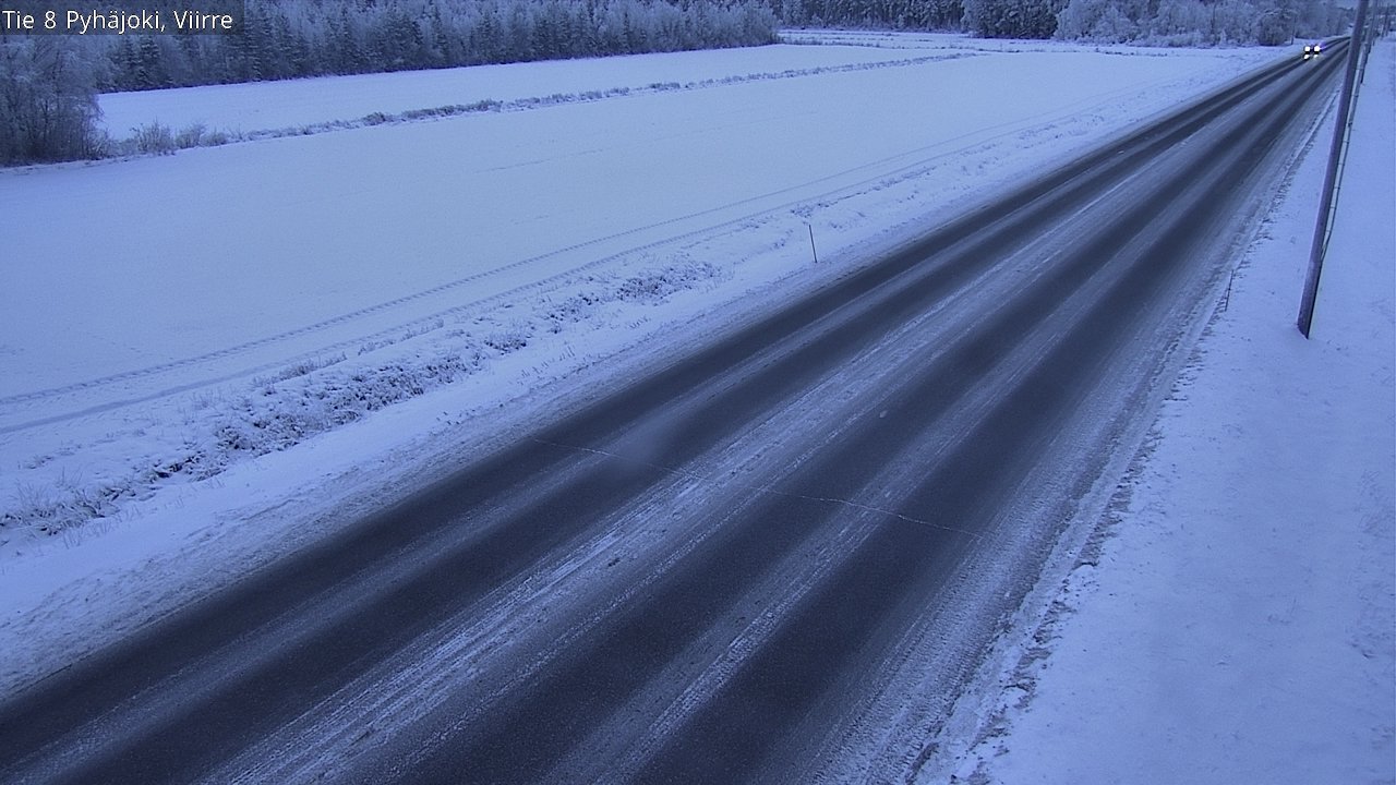 Weather Camera Image Road 8 Pyhäjoki, Viirre, Pyhäjoki, Pohjois-Pohjanmaa