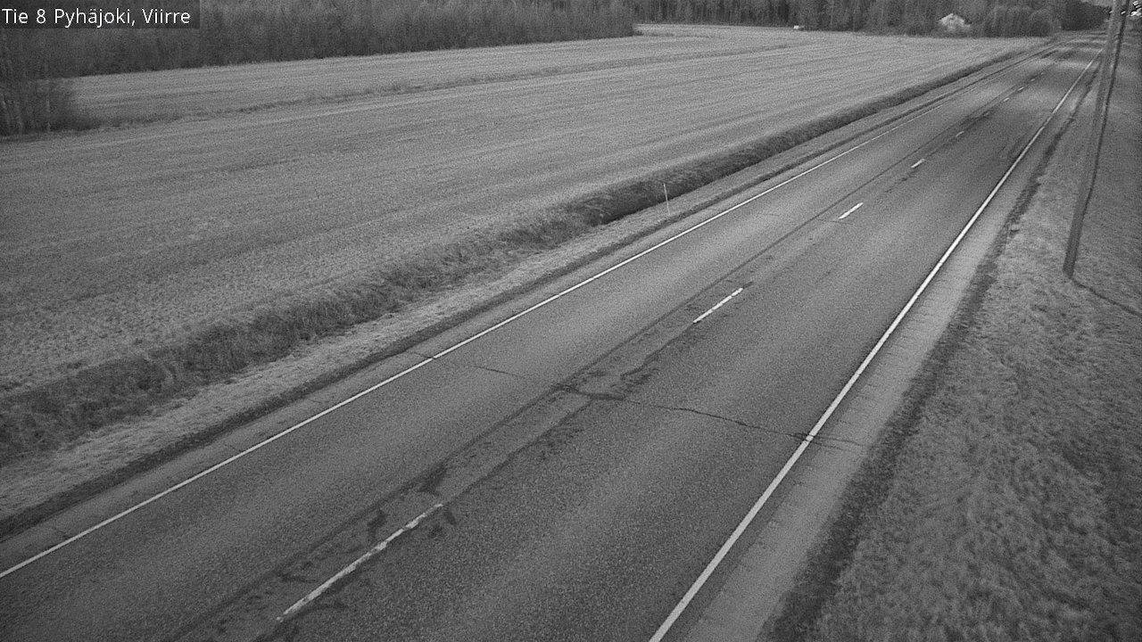 Weather Camera Image Väg 8 Pyhäjoki, Viirre, Pyhäjoki, Pohjois-Pohjanmaa