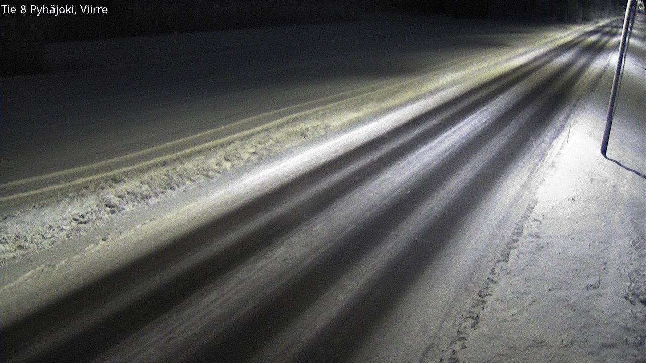 Weather Camera Image Road 8 Pyhäjoki, Viirre, Pyhäjoki, Pohjois-Pohjanmaa