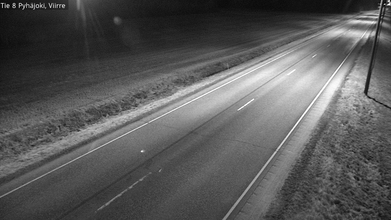 Weather Camera Image Road 8 Pyhäjoki, Viirre, Pyhäjoki, Pohjois-Pohjanmaa
