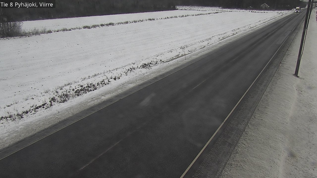 Weather Camera Image Väg 8 Pyhäjoki, Viirre, Pyhäjoki, Pohjois-Pohjanmaa