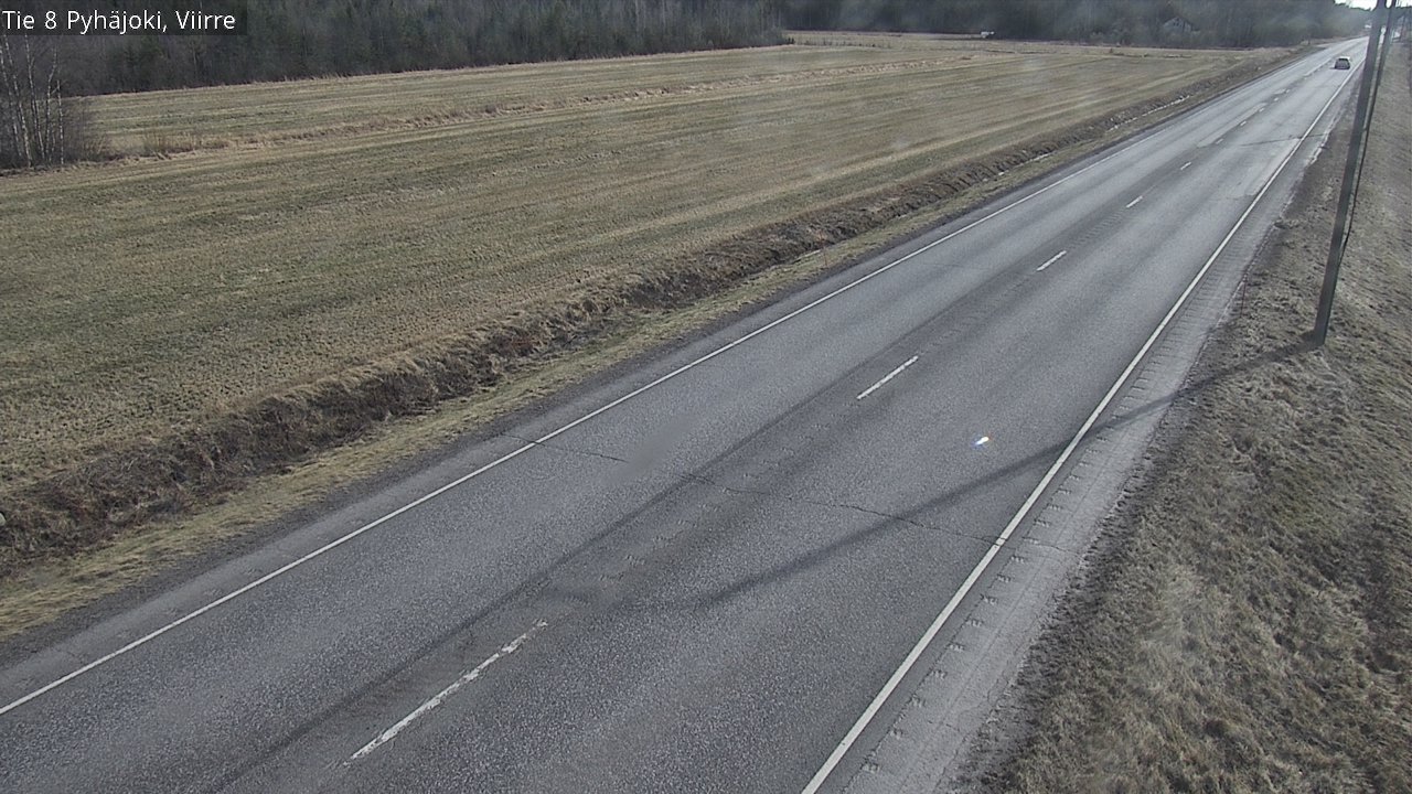 Weather Camera Image Väg 8 Pyhäjoki, Viirre, Pyhäjoki, Pohjois-Pohjanmaa