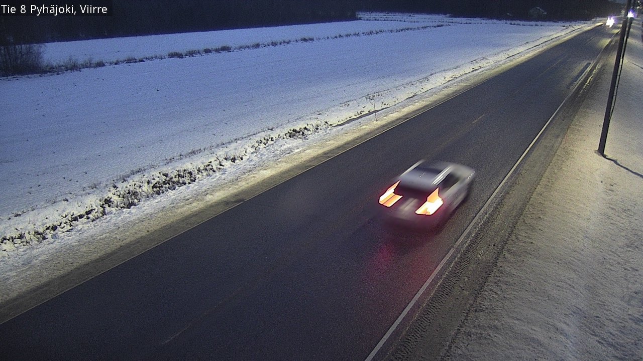 Weather Camera Image Väg 8 Pyhäjoki, Viirre, Pyhäjoki, Pohjois-Pohjanmaa