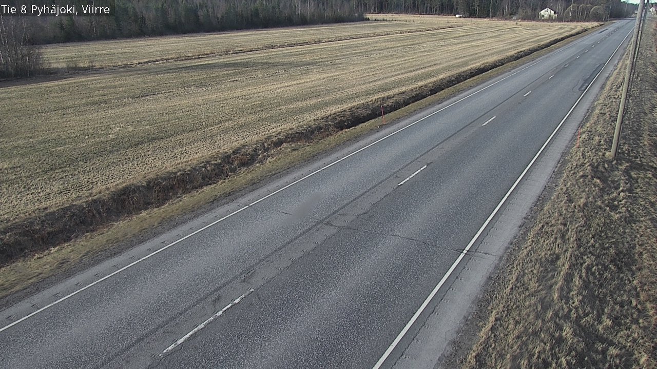 Weather Camera Image Väg 8 Pyhäjoki, Viirre, Pyhäjoki, Pohjois-Pohjanmaa