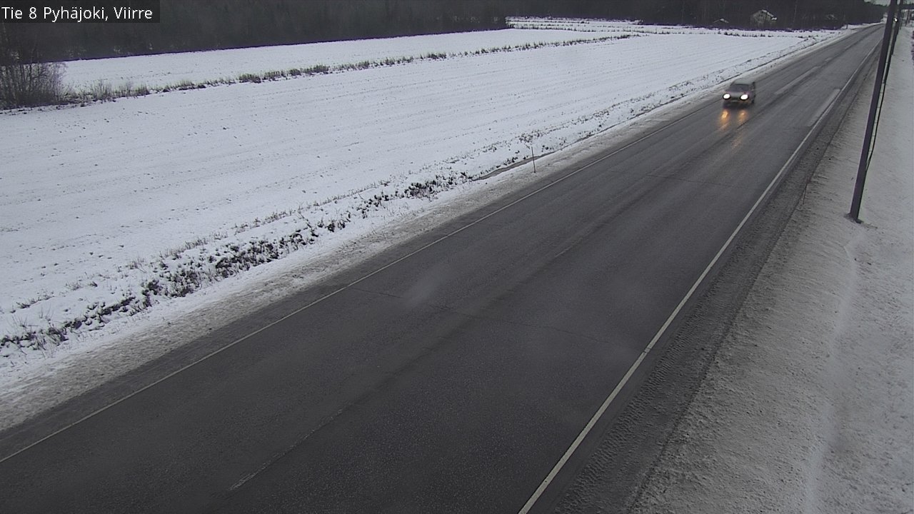 Weather Camera Image Väg 8 Pyhäjoki, Viirre, Pyhäjoki, Pohjois-Pohjanmaa