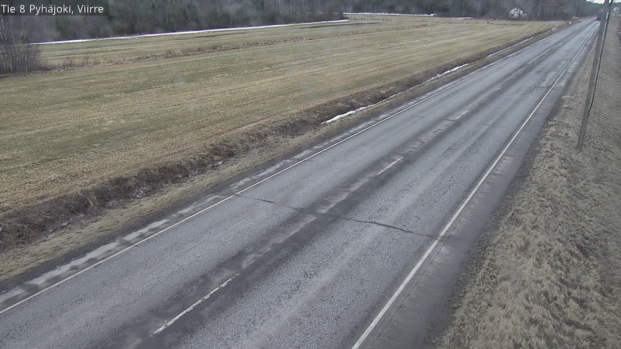 Weather Camera Image Road 8 Pyhäjoki, Viirre, Pyhäjoki, Pohjois-Pohjanmaa