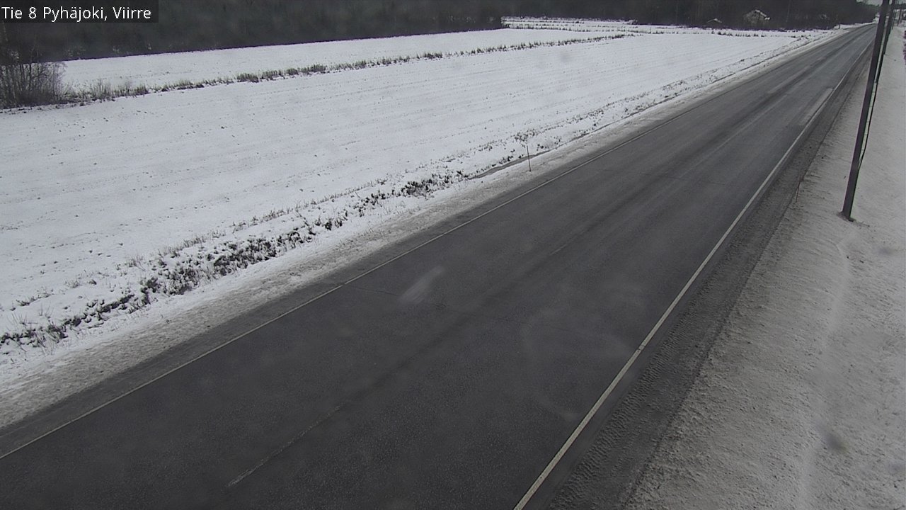 Weather Camera Image Väg 8 Pyhäjoki, Viirre, Pyhäjoki, Pohjois-Pohjanmaa