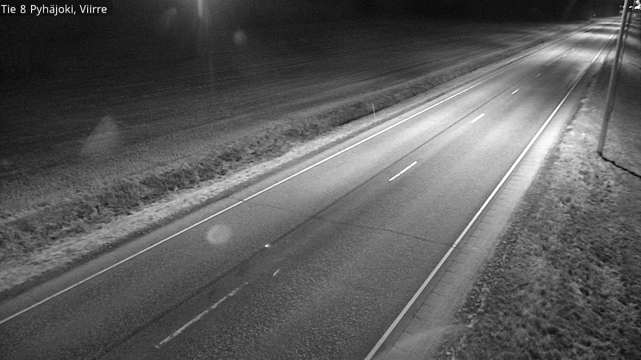 Weather Camera Image Road 8 Pyhäjoki, Viirre, Pyhäjoki, Pohjois-Pohjanmaa